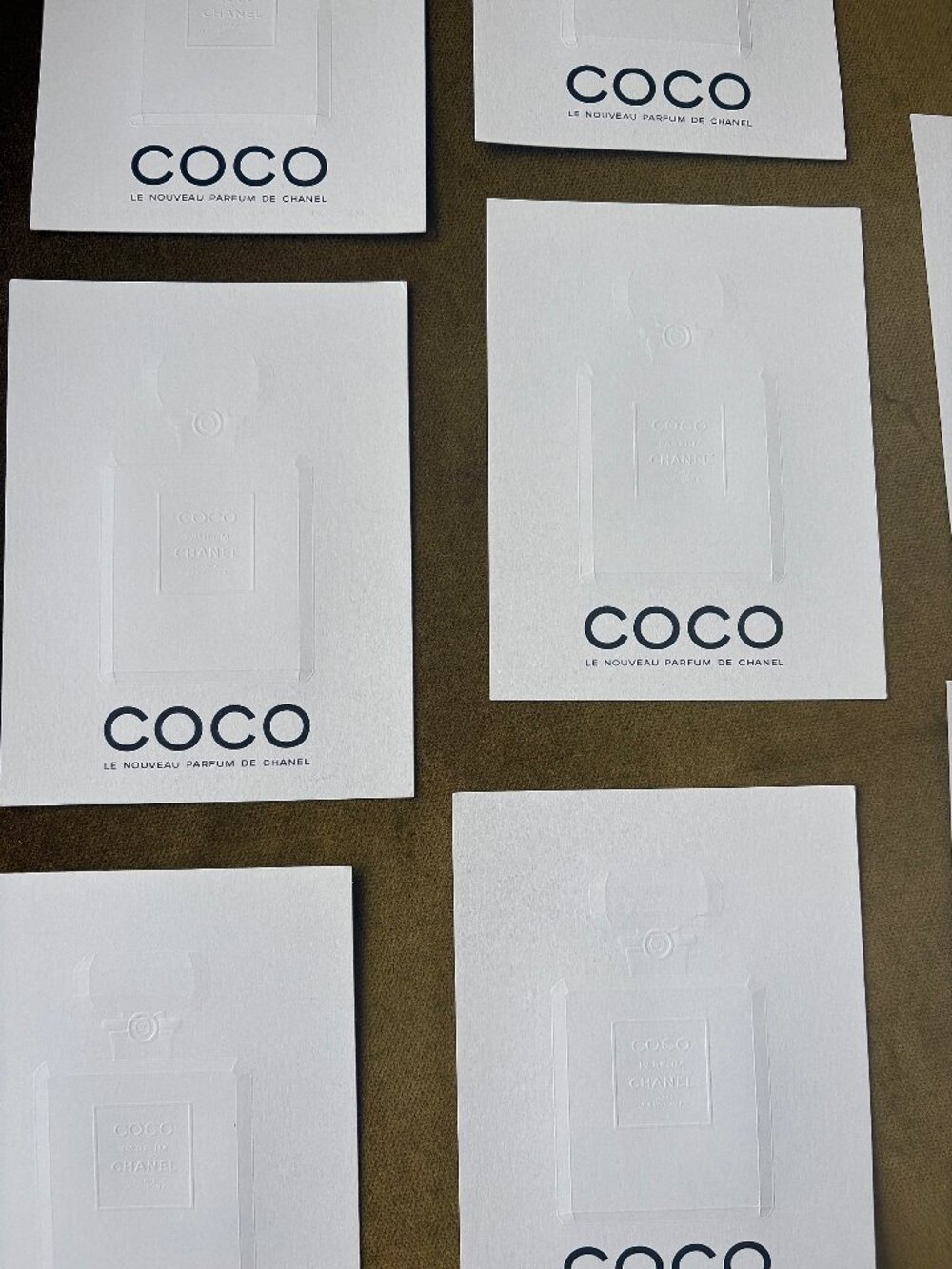 8 CHANEL  Vintage Embossed Card Stock Collectibles year 1985